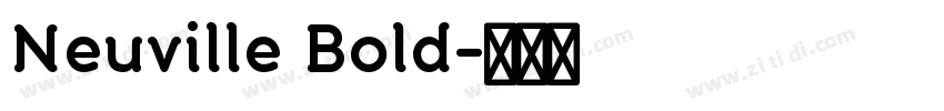 Neuville Bold字体转换